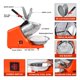 thumbnail image 3 of Rasuradora de hielo ROEDEER 300W 2200 r/min 110V Naranja, 3 of 7