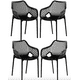 thumbnail image 1 of Pack 4 Butaca City Para Exterior Apilable Resistente - Negro, 1 of 3