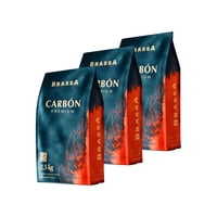 Pura Brassa - Carbón Brassa Pack Asado - 3 Bolsas De 2,5Kg