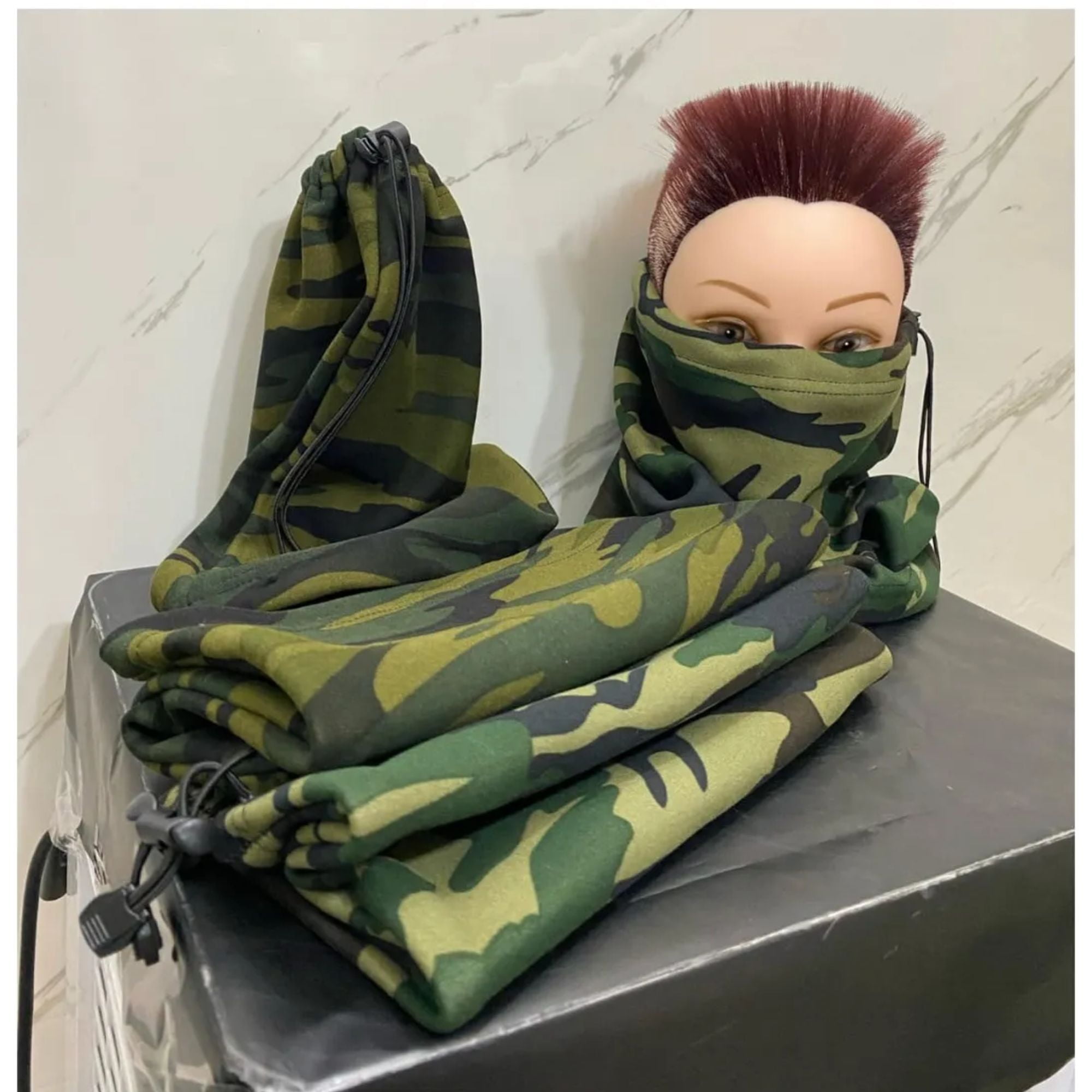 Mercado Ideas - Set 3 Cuello Polar Camuflaje Invierno Bandana Polar Unisex