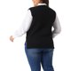 thumbnail image 3 of Agnes Orinda Chaleco de Suéter Talla Grande para Mujeres Cuello en V Chalecos de Punto Sólidos Clásicos Sin Mangas Suéteres Tops 3X Negro, 3 of 6