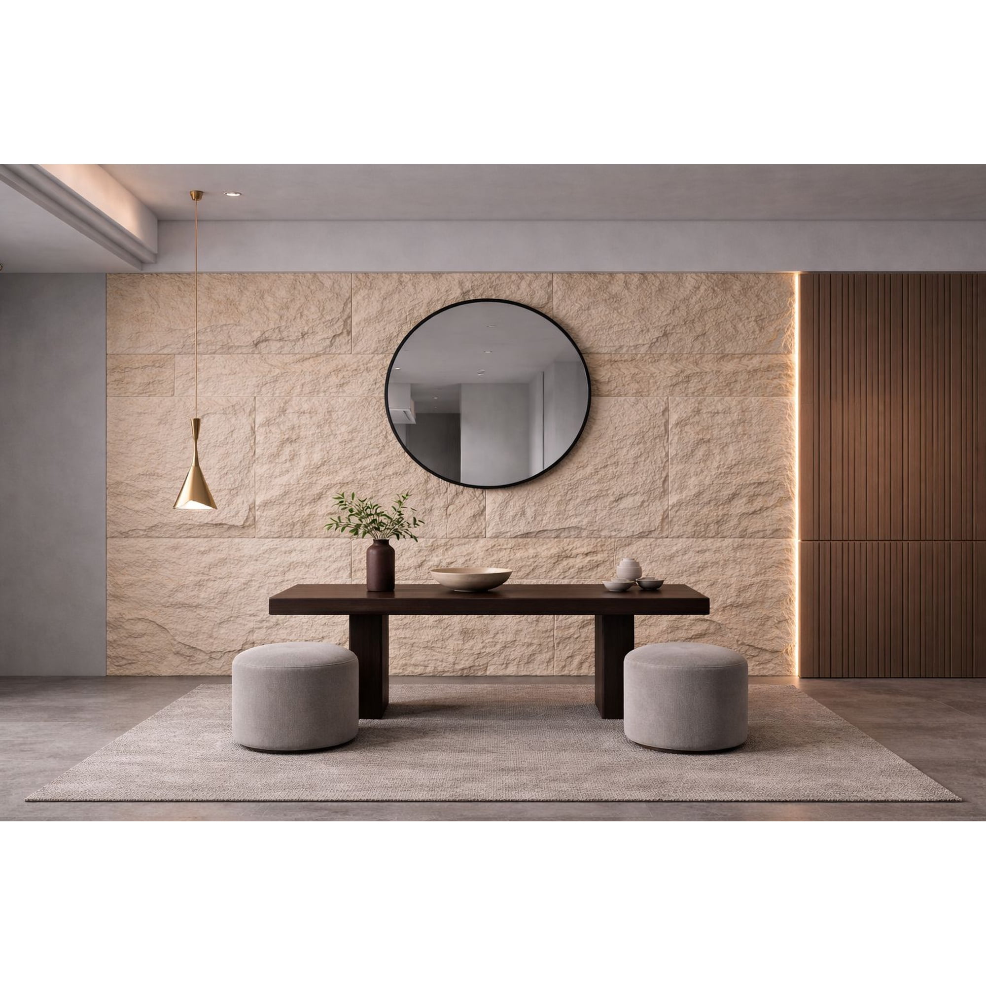 Byb Home - Panel Pu 120 X 60 Cm Cement Grey Pu 3a