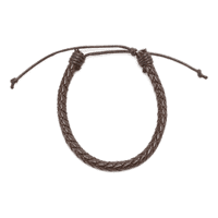 Genérico - Pulsera Cuero Trenzado Ajustable Hombre