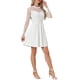 thumbnail image 4 of INSPIRE CHIC Vestido de Mujer Corazón de Malla Transparente Manga Larga Gótico Fiesta de Cóctel Mini Vestido S Blanco, 4 of 7