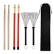 thumbnail image 4 of Juego de baquetas con sonido firme y apretado, asas cómodas con bolsa de terciopelo con cordón para la interpretación de estudiantes de música Fusion, 4 of 5