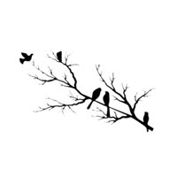 Magideal - Pájaros De Metal Para Decoración De Pared, Adorno Colgante, Pájaros En La Rama, Decoración Rústica, Decoración De Pared Única Para Dormitorio Y Jardín