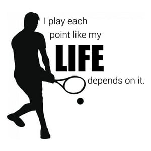 Rienda Libre Graphics - Decomural Play Each Point Tennis Ws-43056