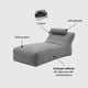 thumbnail image 4 of Pouf Puff Relan Sillon Largo Individual con Relleno 154x65, 4 of 10