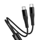 thumbnail image 4 of Cable USB-C a 2 USB-C HOCO X123 1 Metro 3A Negro, 4 of 5