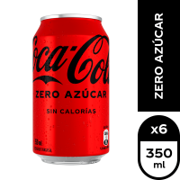 Coca Cola - Coca-Cola Zero Azucar 6X350 Ml