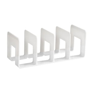 Magideal - Soporte Para Libros, Sujetalibros De Acrílico, Divisores De Estantería Multifunción, Organizador De Bolsos Para Encimera, Sala De Estudio, Estantería Blanco