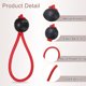 thumbnail image 3 of Uxcell 30 Piezas 4" Bolas de Plástico Duraderas Cuerdas Elásticas para Lona para Tiendas Rojo Negro, 3 of 7