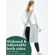 thumbnail image 3 of Delantal grande para mujer, talla grande, algodón y lino, con rejilla verde, 3 of 6