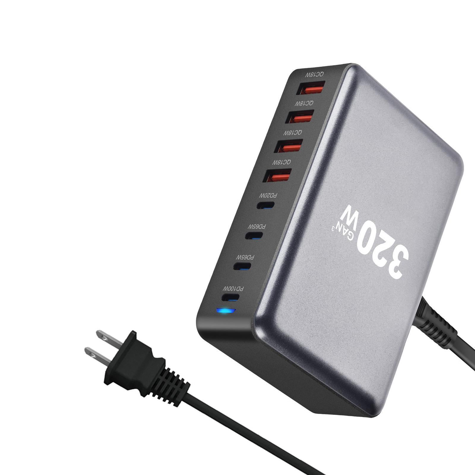 Magideal - Estación De Carga De Escritorio Cargador De Computadora Portátil De 320 W Para Oficina, Escuela, Trabajo