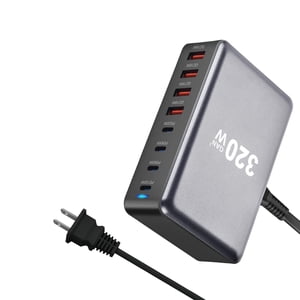 Magideal - Estación De Carga De Escritorio Cargador De Computadora Portátil De 320 W Para Oficina, Escuela, Trabajo