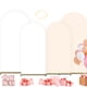 thumbnail image 1 of Set de 2 cubrepiés con diseño de arco para bodas, elastano blanco y beige, 1 of 9