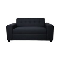 Diseños Valestrini - Sofa Tres Cuerpos Brazo Redondo Lino Negro