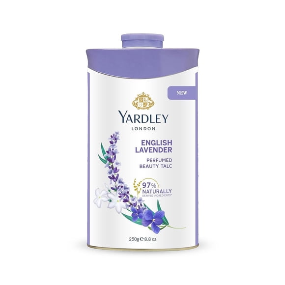 Talco perfumado Yardley English Lavender, 250 g, paquete de 1