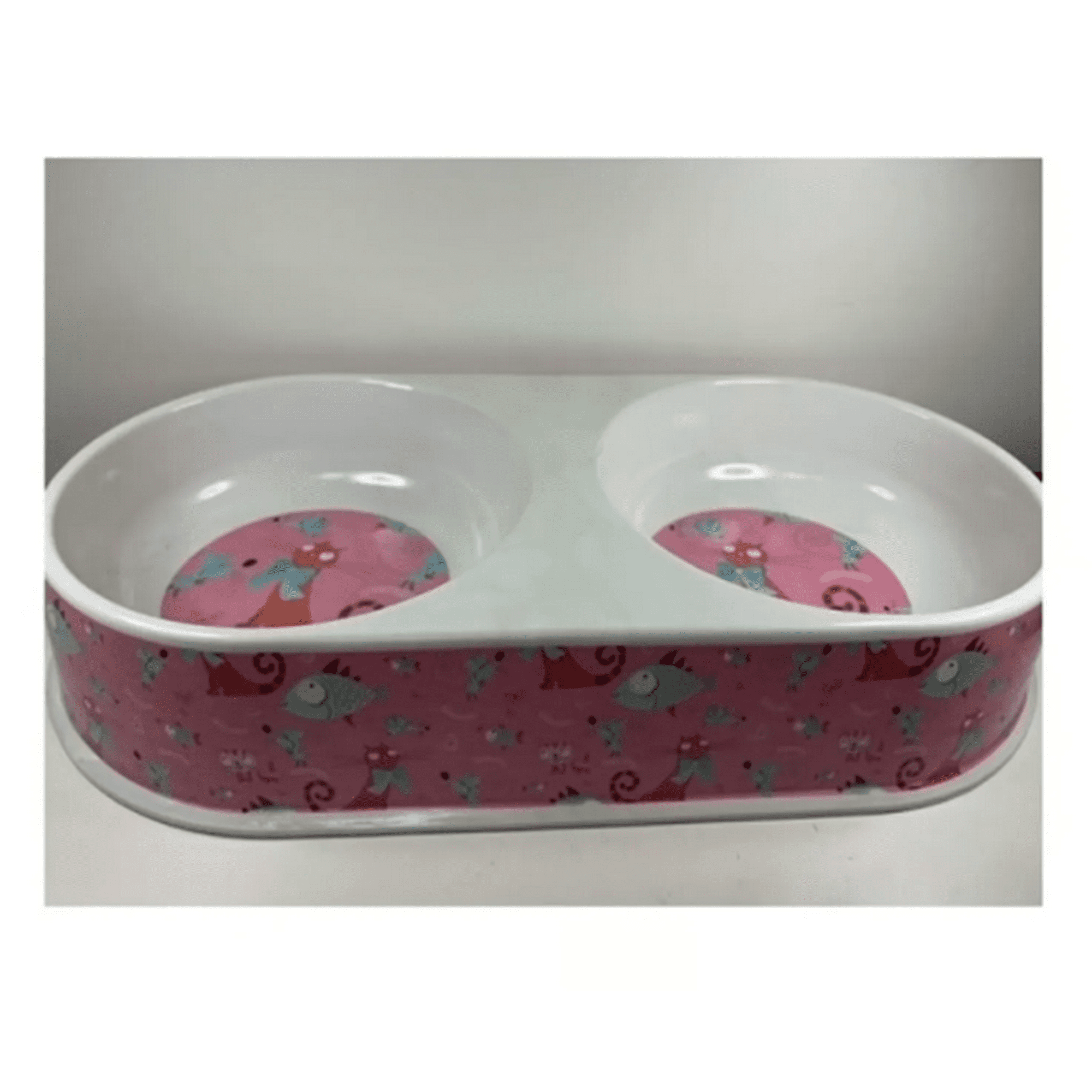 Genérico - Comedero Doble Para Perros Y Gatos Plastico