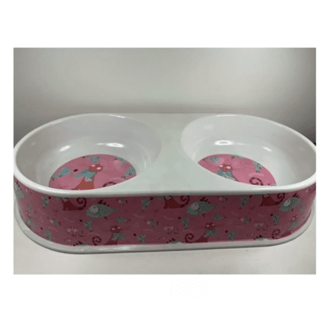 Genérico - Comedero Doble Para Perros Y Gatos Plastico