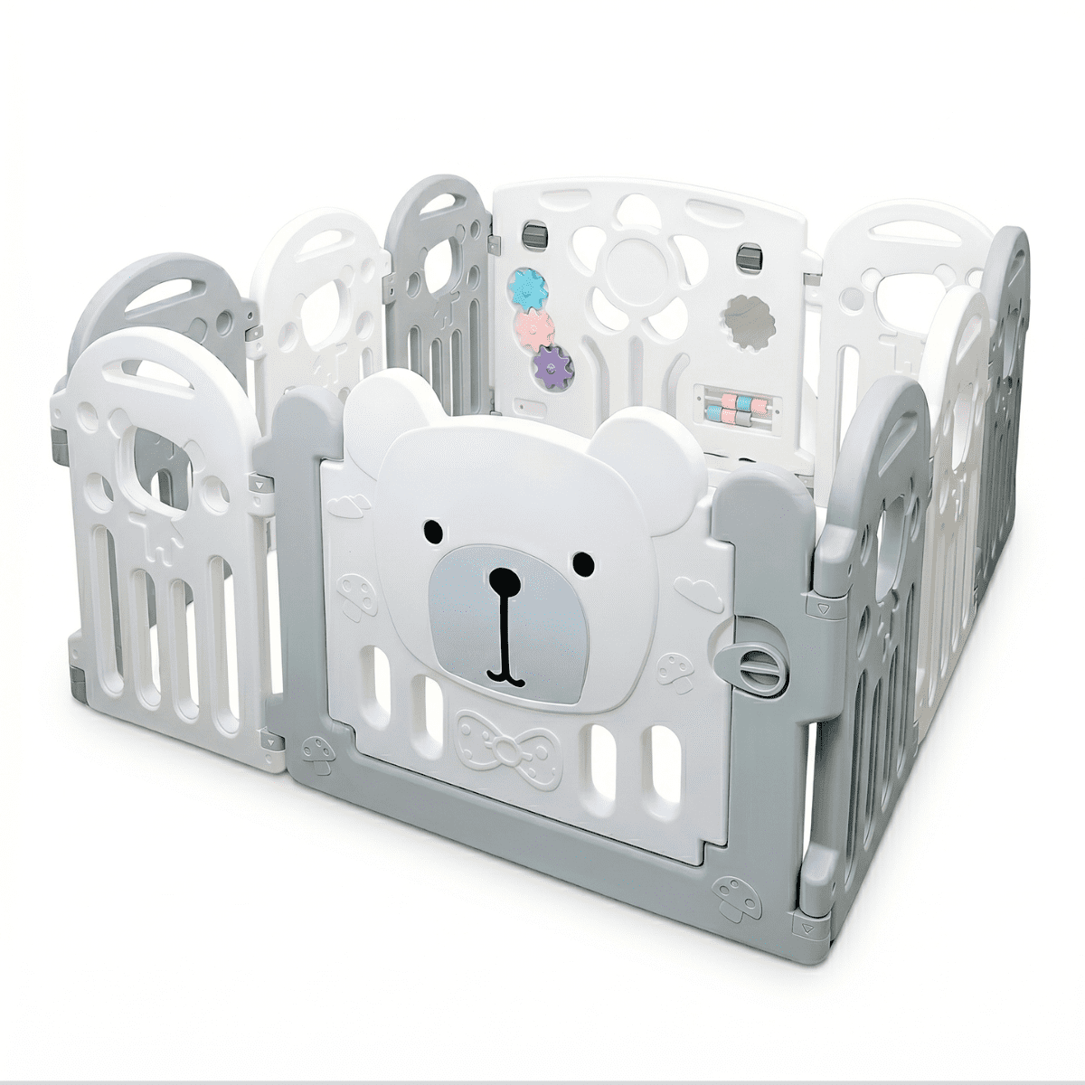 Dulce Abrazo - Corral Bebé Plegable Infantil Reja Seguridad Niños 120x120cm