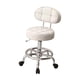 thumbnail image 2 of Taburete SPA Con Respaldo Con Ruedas Giratorio Con Reposapiés Taburete De Bar Elevador Beige, 2 of 5