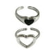 thumbnail image 1 of Anillo De Amor Anillo De Forma De Corazón De Apertura Ajustable Simple Para Esposa Mujer Bodas, 1 of 5