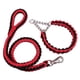thumbnail image 1 of Correa Trenzada Para Perros Grandes + Collar De Ahorque XL Negro/Rojo, 1 of 3