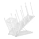 thumbnail image 2 of Soporte para taza y tapa Organizador de almacenamiento de tazas y condimentos de café con canasta para pajitas y cápsulas de café Portavasos de café p Blanco, 2 of 5