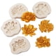 thumbnail image 1 of 4 moldes de silicona con forma de flor para fondant, para decorar pasteles, chocolate, azúcar, dulces, arcilla polimérica y proyectos de elaboración de jabón., 1 of 5