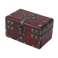 Magideal - Del Tesoro De Madera, Colección Rústica, Baúl De Almacenamiento Multifuncional, Adorno Único, Centro De Mesa, Decoración Pirata, Caja De Madera