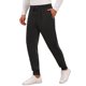 thumbnail image 4 of INSPIRE CHIC Pantalones de chándal para hombre de color sólido con cintura ajustable y cordón para entrenamiento 32 Negro, 4 of 5