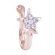 thumbnail image 1 of Brillo Clip-On Pinza De Anillo De Nariz Falsa No Perforante Colgador De Cristal Joyas De Aro Estrella De Oro Rosa, 1 of 5