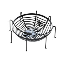 Bothyi - Bandeja Para Servir Golosinas Estante Para Café Para El Hogar Decoración Cesta De Telaraña De Halloween Negra Con Soporte