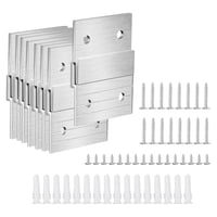 Magideal - 8 Pares De Soportes De Montaje En Pared Para Colgar Cuadros Con Tacos Franceses, Resistentes Con Tornillos, Juego De Herrajes Para Gabinete De Espejos