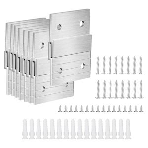 Magideal - 8 Pares De Soportes De Montaje En Pared Para Colgar Cuadros Con Tacos Franceses, Resistentes Con Tornillos, Juego De Herrajes Para Gabinete De Espejos