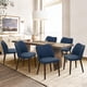 thumbnail image 1 of Sillas de comedor COLAMY, 6 unidades, modernas, de piel sintética, color azul, 1 of 5