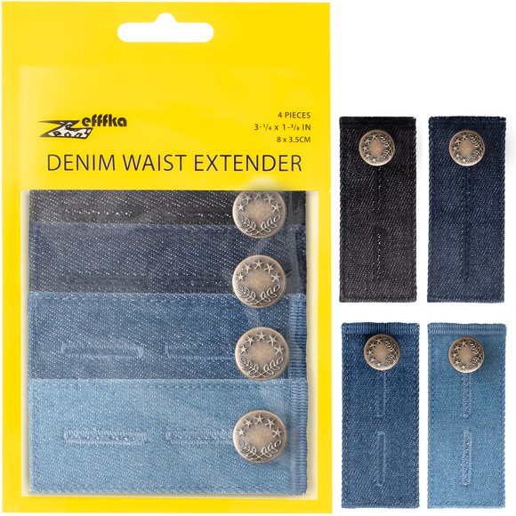 Extensor de Cintura ZEFFFKA 8x3,5 cm Pack de 4 colores surtidos