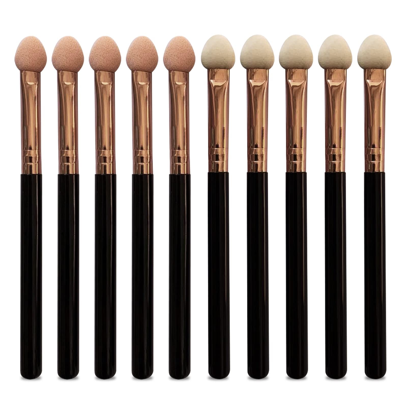 Set De Brochas De Maquillaje Uorpoto De 10 Piezas Con Aplicador De Esponja Para Sombras De Ojos