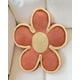 thumbnail image 4 of Cojin Decorativo En Forma De Flor Color Naranja Con Borde Beige, 4 of 4