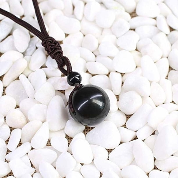 Pure Natural Tiger's Eye Stone Pendant Necklace - Adjustable Lucky Blessing Beads for Health and Wealth