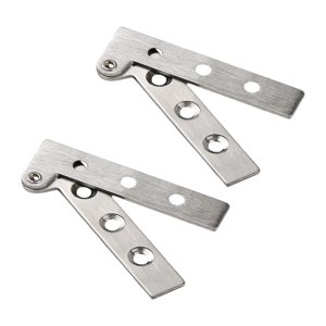 Magideal - Bisagras De Puerta De Acero Inoxidable, Bisagras De Gabinete De Alta Resistencia Giratorias De 360 Degree, Bisagras De Siete Formas Para Cocina, 2 Uds. S
