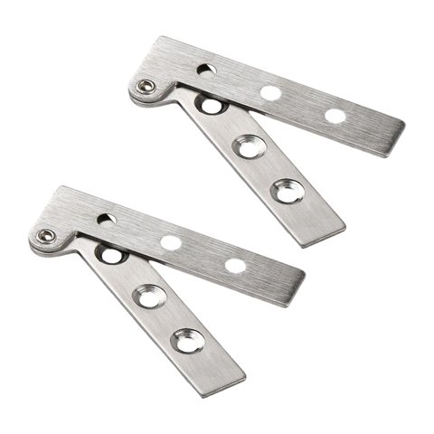 Magideal - Bisagras De Puerta De Acero Inoxidable, Bisagras De Gabinete De Alta Resistencia Giratorias De 360 Degree, Bisagras De Siete Formas Para Cocina, 2 Uds. S