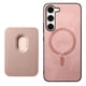 thumbnail image 1 of Funda de Cuero Magnética con Tarjetero para Samsung Galaxy S23 Cubierta Delgada Rosa, 1 of 5