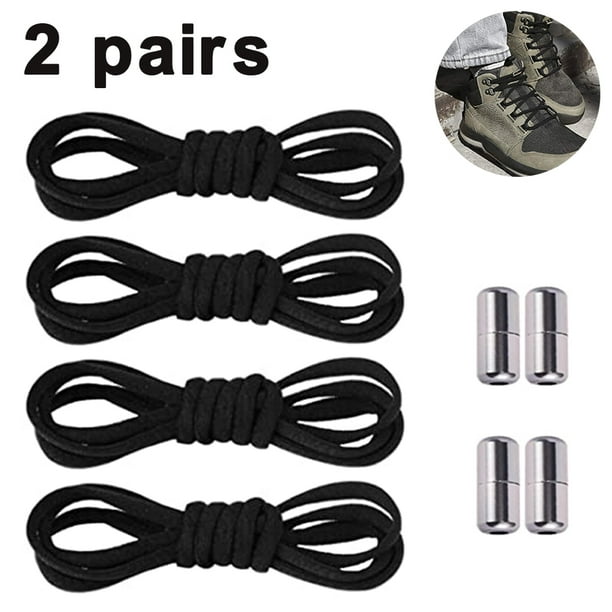 2 pares de cordones elásticos sin atar para adultos, niños y ancianos. Sistema con cordones elásticos.