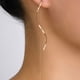 thumbnail image 1 of Long Tassel Threader Earrings Wave Shaped Simple Long Chain Earrings Elegant Earrings For Women & Girls, 1 of 5