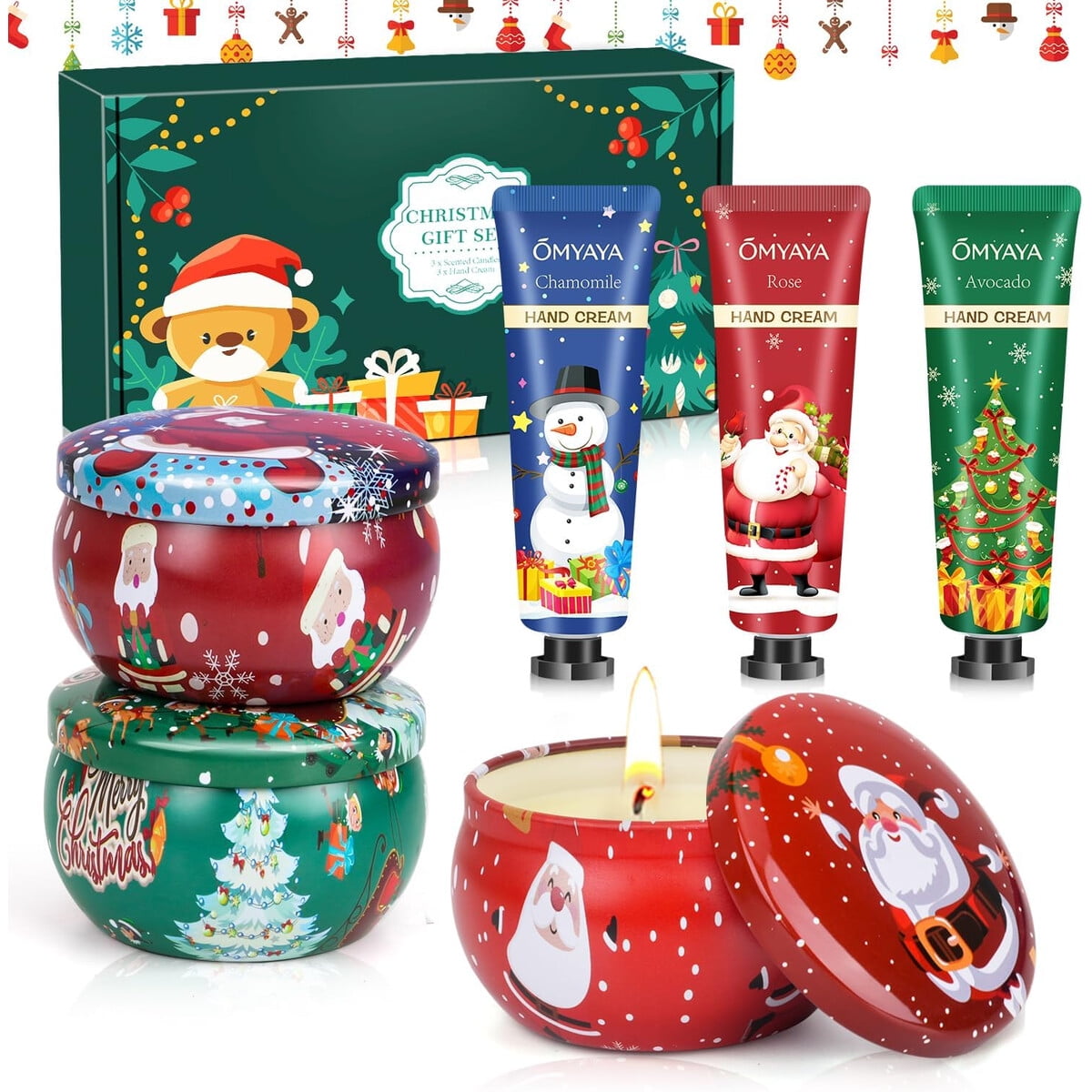 Set Regalo Kiytarboo Velas Aromáticas Crema De Manos Navidad