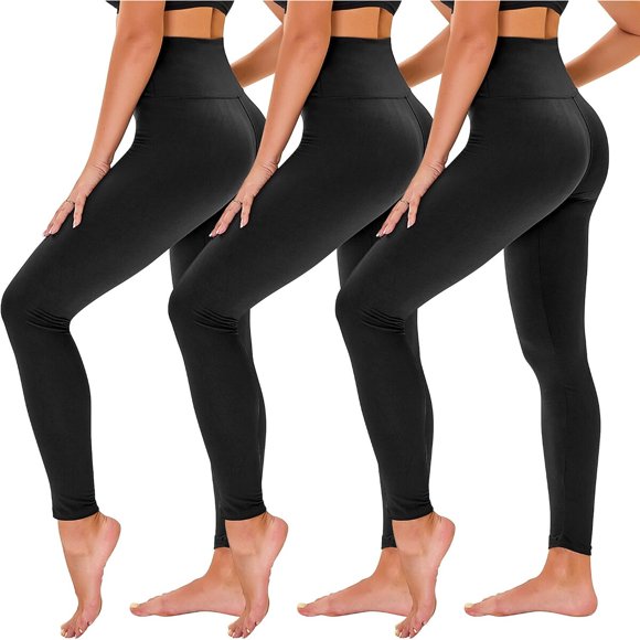 TNNZEET Pack de 3 leggings para mujer, tiro alto con control de abdomen