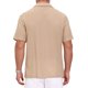 thumbnail image 3 of Camisa de Jacquard Hueco para Hombre con Cuello de Campamento y Manga Corta Textura de Playa 3XL Caqui, 3 of 6