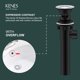thumbnail image 3 of Desagüe para lavabo de baño KENES cromado con rebosadero LJ-P701-5, 3 of 9